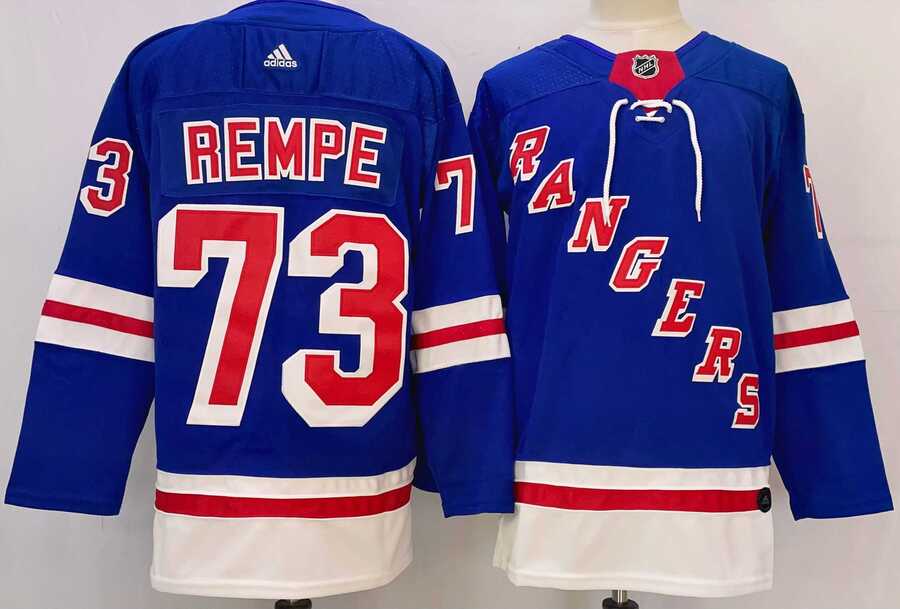 Mens New York Rangers #73 Matt Rempe Royal Stitched Jersey